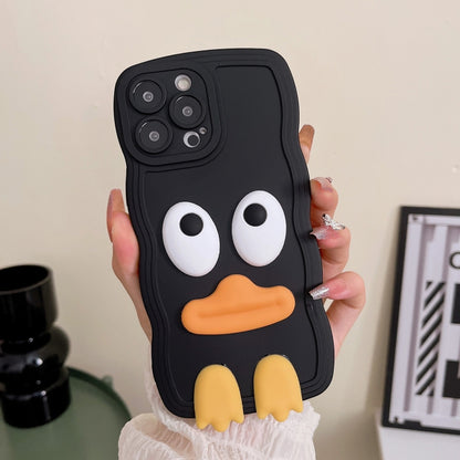 Wave Edge Big Duck Silicone Phone Case with Wristband, For iPhone 12 Pro Max, For iPhone 11, For iPhone 11 Pro, For iPhone 11 Pro Max, For iPhone 13 mini