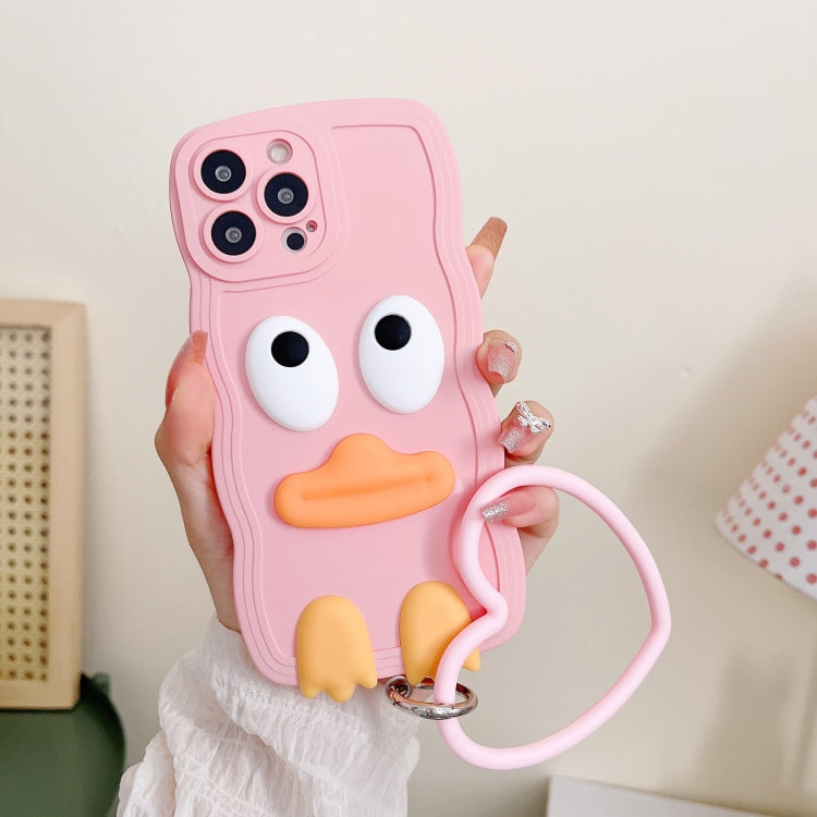 Wave Edge Big Duck Silicone Phone Case with Wristband, For iPhone 12 Pro Max, For iPhone 11, For iPhone 11 Pro, For iPhone 11 Pro Max, For iPhone 13 mini