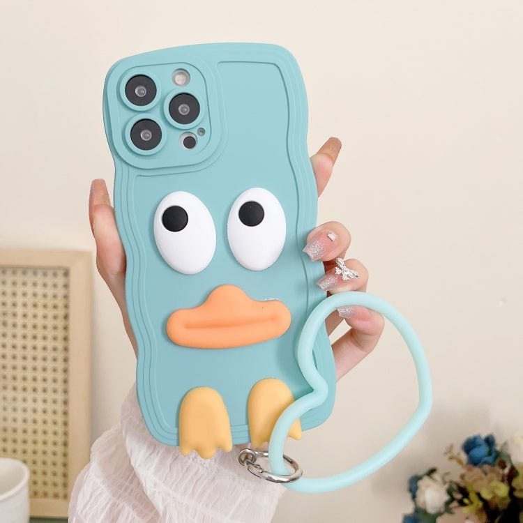 Wave Edge Big Duck Silicone Phone Case with Wristband, For iPhone 12 Pro Max, For iPhone 11, For iPhone 11 Pro, For iPhone 11 Pro Max, For iPhone 13 mini