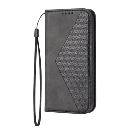 Cubic Grid Calf Texture Magnetic Closure Leather Phone Case, For iPhone 14, For iPhone 14 Plus, For iPhone 14 Pro, For iPhone 14 Pro Max, For iPhone 13 mini, For iPhone 13, For iPhone 13 Pro, For iPhone 13 Pro Max