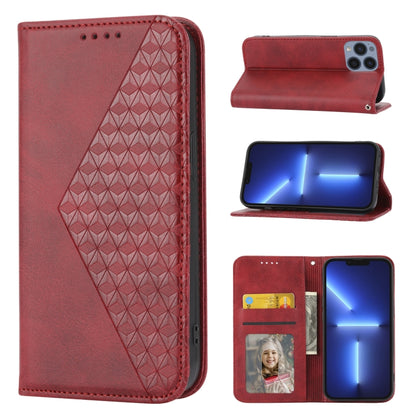Cubic Grid Calf Texture Magnetic Closure Leather Phone Case, For iPhone 12 mini, For iPhone 12 / 12 Pro, For iPhone 12 Pro Max, For iPhone 11, For iPhone 11 Pro, For iPhone 11 Pro Max, For iPhone X / XS, For iPhone XR