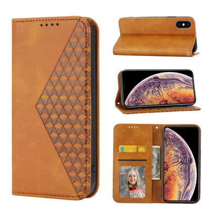 Cubic Grid Calf Texture Magnetic Closure Leather Phone Case, For iPhone 12 mini, For iPhone 12 / 12 Pro, For iPhone 12 Pro Max, For iPhone 11, For iPhone 11 Pro, For iPhone 11 Pro Max, For iPhone X / XS, For iPhone XR