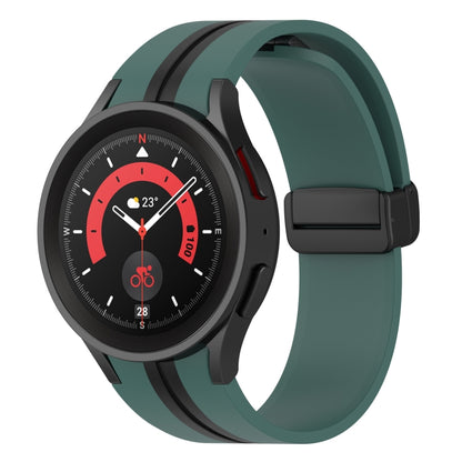 Two-color Stripe Silicone Watch Band, For Samsung Galaxy Watch5 Pro