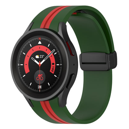 Two-color Stripe Silicone Watch Band, For Samsung Galaxy Watch5 Pro