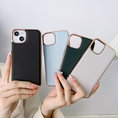 Waves Series Nano Electroplating Genuine Leather Phone Case, For iPhone 14 Pro, For iPhone 14 Pro Max, For iPhone 13 Pro, For iPhone 13 Pro Max, For Samsung Galaxy Z Flip4