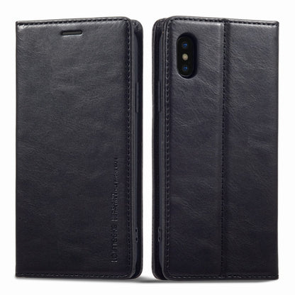 LC.IMEEKE RFID Anti-theft Leather Phone Case, For iPhone SE 2022 / SE 2020 / 8 / 7, For iPhone XS Max, For iPhone XS / X, For iPhone XR, For iPhone 8 Plus / 7 Plus, For Samsung Galaxy S21 5G, For Samsung Galaxy S21+ 5G
