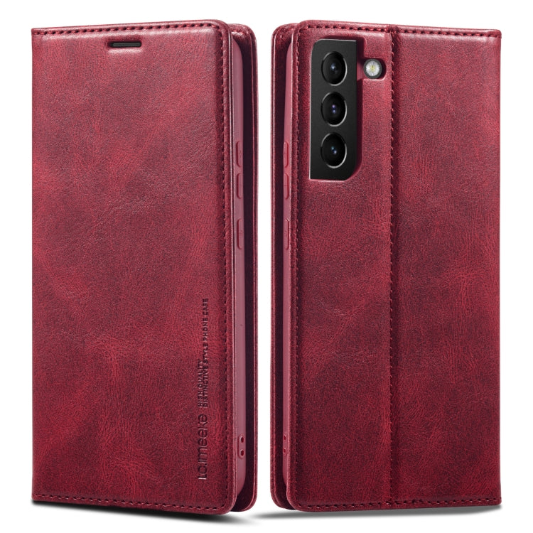 LC.IMEEKE RFID Anti-theft Leather Phone Case, For iPhone SE 2022 / SE 2020 / 8 / 7, For iPhone XS Max, For iPhone XS / X, For iPhone XR, For iPhone 8 Plus / 7 Plus, For Samsung Galaxy S21 5G, For Samsung Galaxy S21+ 5G