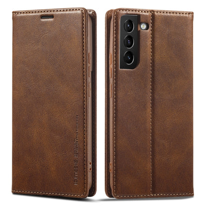 LC.IMEEKE RFID Anti-theft Leather Phone Case, For iPhone SE 2022 / SE 2020 / 8 / 7, For iPhone XS Max, For iPhone XS / X, For iPhone XR, For iPhone 8 Plus / 7 Plus, For Samsung Galaxy S21 5G, For Samsung Galaxy S21+ 5G