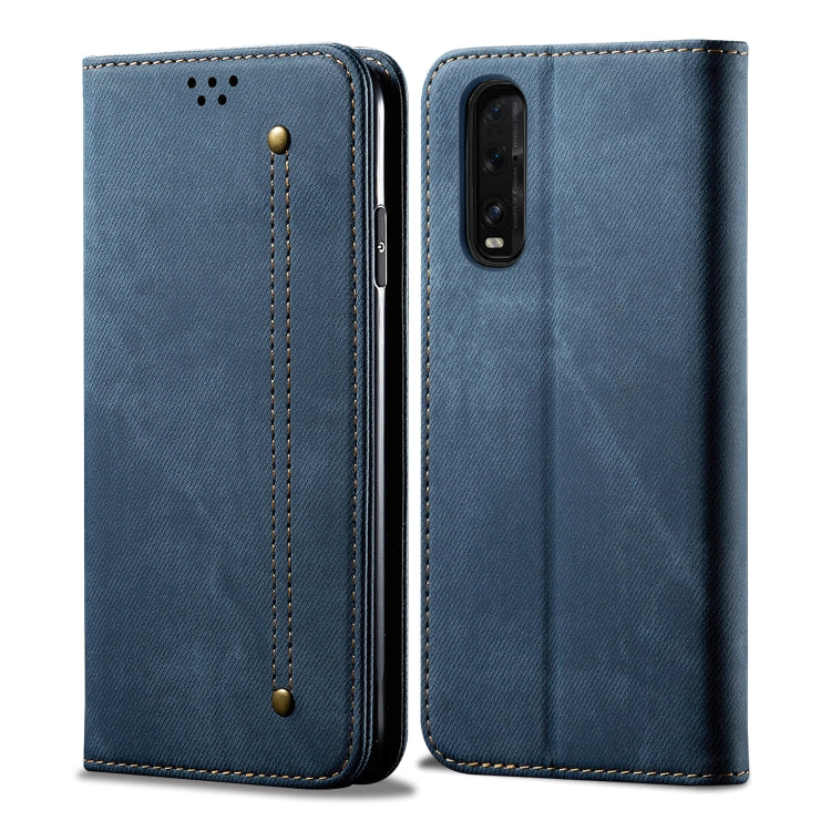 Denim Texture Casual Style Horizontal Flip Leather Case with Holder & Card Slots & Wallet, For OPPO A8 / A31 (2020), For OPPO A91 / F15 / Reno 3, For OPPO Find X2, For OPPO Find X2 Pro, For OPPO Realme X50, For OPPO Realme X50 Pro, For OPPO Realme 6 Pr...