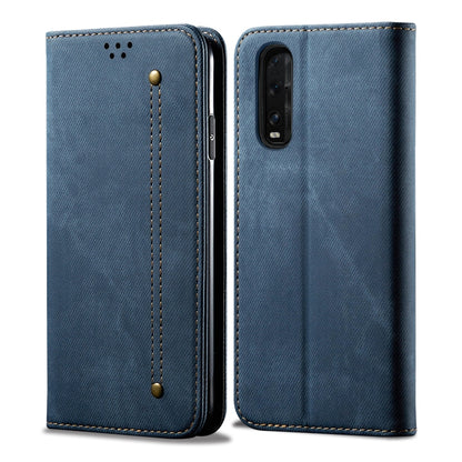Denim Texture Casual Style Horizontal Flip Leather Case with Holder & Card Slots & Wallet, For OPPO A8 / A31 (2020), For OPPO A91 / F15 / Reno 3, For OPPO Find X2, For OPPO Find X2 Pro, For OPPO Realme X50, For OPPO Realme X50 Pro, For OPPO Realme 6 Pr...