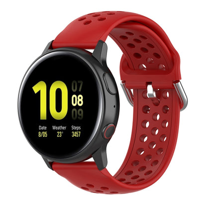 20mm Clasp Solid Color Sport Wrist Strap Watchband, For Huawei Watch GT2 42MM, For Galaxy Watch Active2 / Active
