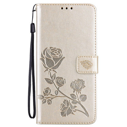 Rose Embossed Flip PU Leather Phone Case, For Xiaomi 12 Lite, For Xiaomi 12 Pro, For Xiaomi Redmi Note 11T Pro 5G, For Xiaomi Poco M4 Pro 4G, For Xiaomi Poco X4 Pro 5G