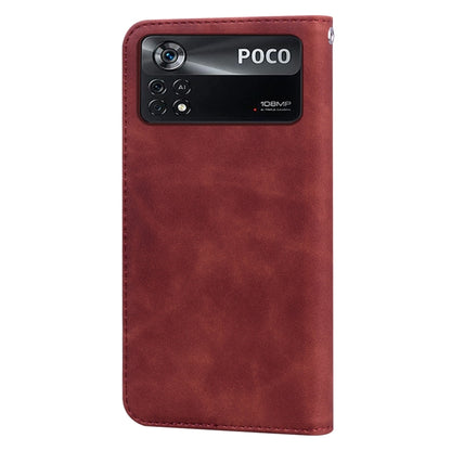 Frosted Business Magnetic Horizontal Flip PU Phone Case, For Xiaomi Poco X4 Pro 5G