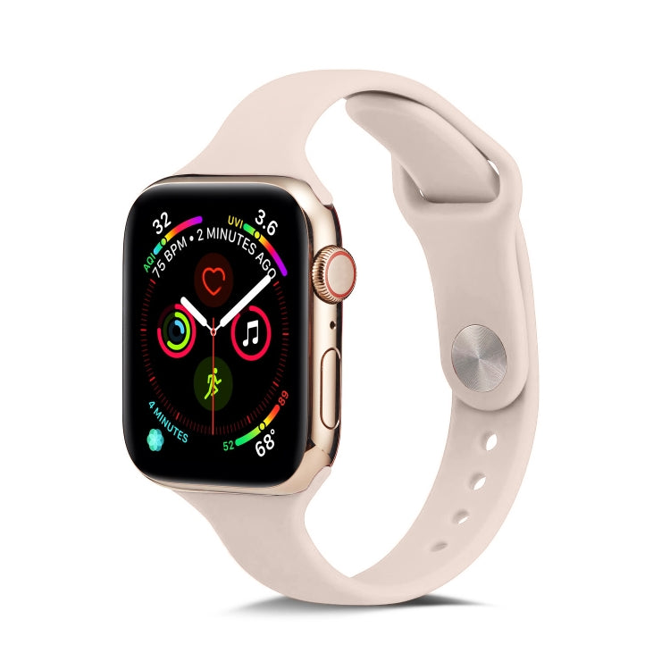 Thin Silicone Replacement Wrist Strap Watchband, For Apple Watch 5/4 40mm & 3/2/1 38mm, For Apple Watch 5/4 44mm & 3/2/1 42mm