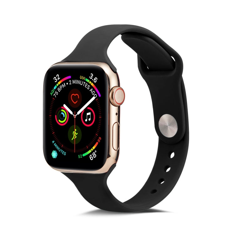 Thin Silicone Replacement Wrist Strap Watchband, For Apple Watch 5/4 40mm & 3/2/1 38mm, For Apple Watch 5/4 44mm & 3/2/1 42mm