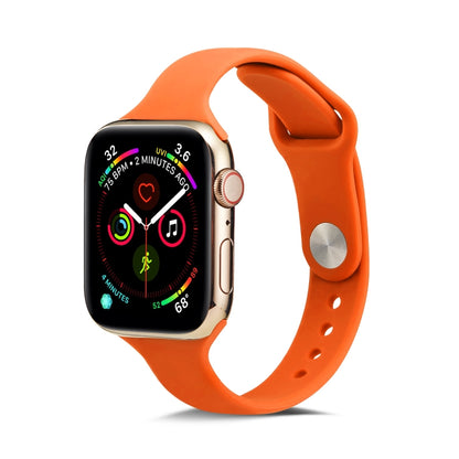Thin Silicone Replacement Wrist Strap Watchband, For Apple Watch 5/4 40mm & 3/2/1 38mm, For Apple Watch 5/4 44mm & 3/2/1 42mm