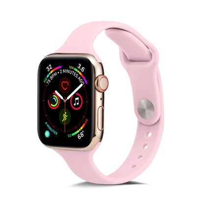 Thin Silicone Replacement Wrist Strap Watchband, For Apple Watch 5/4 40mm & 3/2/1 38mm, For Apple Watch 5/4 44mm & 3/2/1 42mm