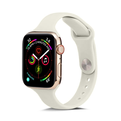 Thin Silicone Replacement Wrist Strap Watchband, For Apple Watch 5/4 40mm & 3/2/1 38mm, For Apple Watch 5/4 44mm & 3/2/1 42mm