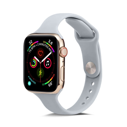 Thin Silicone Replacement Wrist Strap Watchband, For Apple Watch 5/4 40mm & 3/2/1 38mm, For Apple Watch 5/4 44mm & 3/2/1 42mm