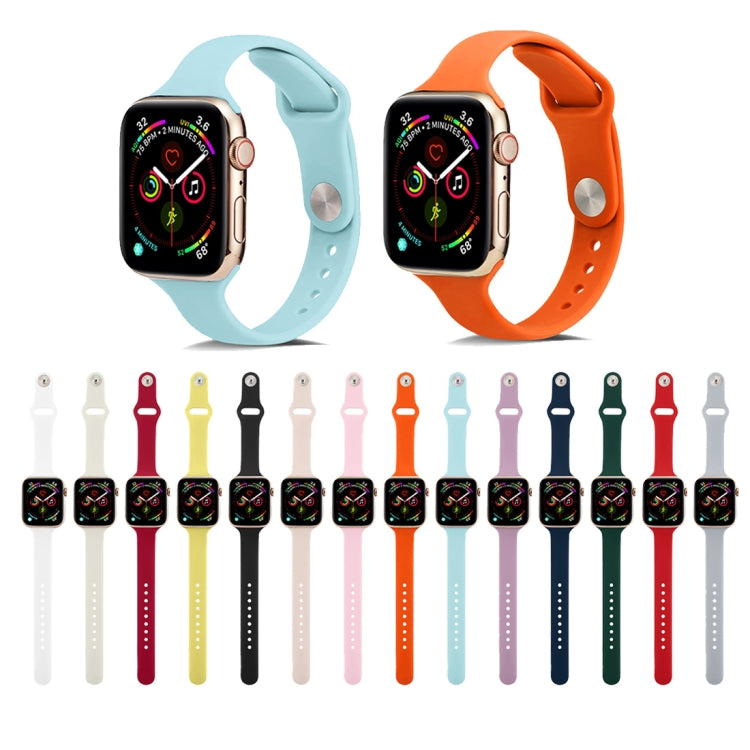 Thin Silicone Replacement Wrist Strap Watchband, For Apple Watch 5/4 40mm & 3/2/1 38mm, For Apple Watch 5/4 44mm & 3/2/1 42mm