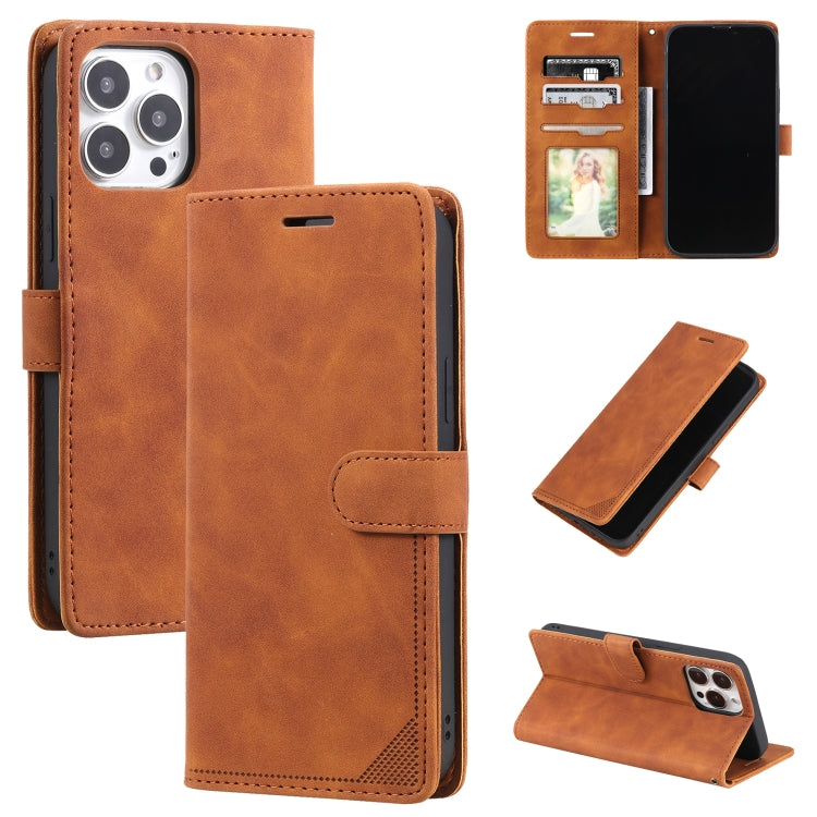 Skin Feel Anti-theft Brush Horizontal Flip Leather Phone Case, For iPhone 14, For iPhone 14 Plus, For iPhone 14 Pro, For iPhone 14 Pro Max