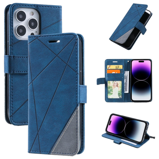 Skin Feel Splicing Leather Phone Case, For iPhone 14 Pro Max, For iPhone 14 Pro, For iPhone 14, For iPhone 14 Plus, For Samsung Galaxy A23 4G, For Realme C21Y, For Realme C31, For Realme C35, For Xiaomi Redmi 10C 4G / 10 Indian