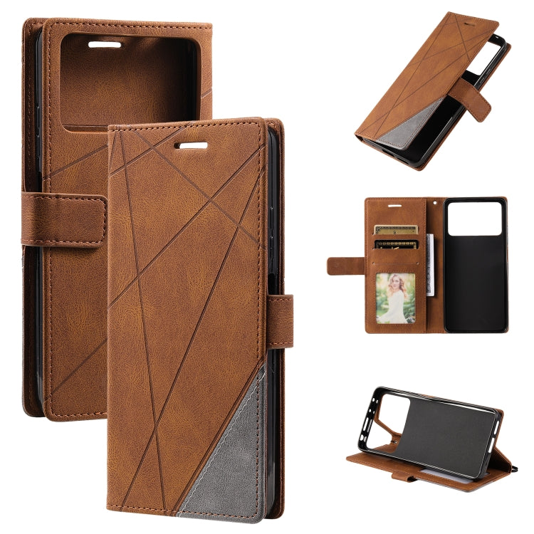 Skin Feel Splicing Leather Phone Case, For Xiaomi Redmi 10 Prime+ 5G, For Sony Xperia 1 IV, For Sony Xperia 10 IV, For Xiaomi Redmi Note 11T Pro 5G, For Xiaomi Poco M4 5G, For OPPO Find X5 Pro