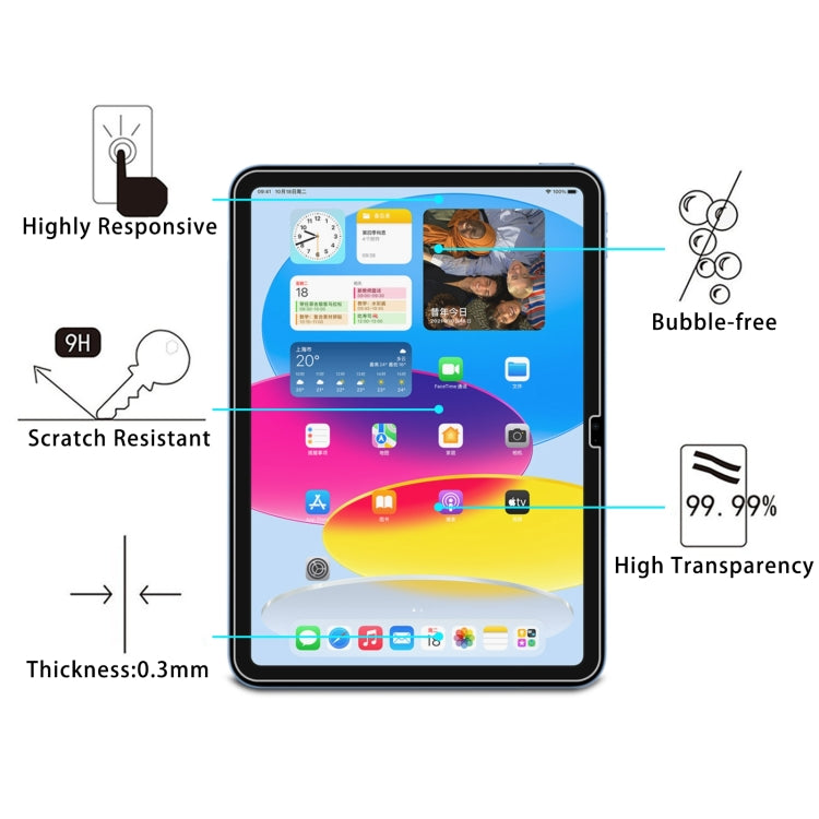 For iPad 2025 / 2022 2pcs 0.26mm 9H 2.5D Explosion-proof Tempered Glass Film, For iPad 2026 / 2025 / 2022(2 PCS)