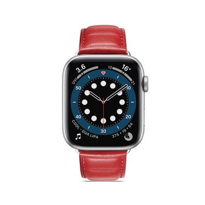Genuine Leather Watch Band, For Apple Watch Ultra 49mm / Series 8&7 45mm / SE 2&6&SE&5&4 44mm / 3&2&1 42mm, For Apple Watch Series 8&7 41mm / SE 2&6&SE&5&4 40mm / 3&2&1 38mm