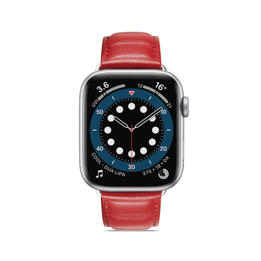 Genuine Leather Watch Band, For Apple Watch Ultra 49mm / Series 8&7 45mm / SE 2&6&SE&5&4 44mm / 3&2&1 42mm, For Apple Watch Series 8&7 41mm / SE 2&6&SE&5&4 40mm / 3&2&1 38mm