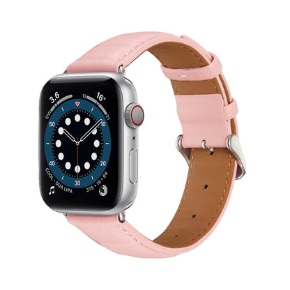 Genuine Leather Watch Band, For Apple Watch Ultra 49mm / Series 8&7 45mm / SE 2&6&SE&5&4 44mm / 3&2&1 42mm, For Apple Watch Series 8&7 41mm / SE 2&6&SE&5&4 40mm / 3&2&1 38mm