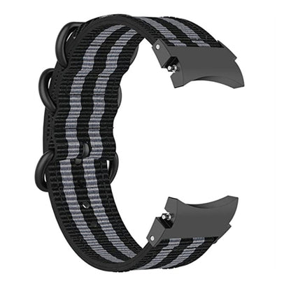 For Samsung Galaxy Watch4 / Watch4 Classic / Watch5 / Watch5 Pro Nylon Three-ring Watch Band