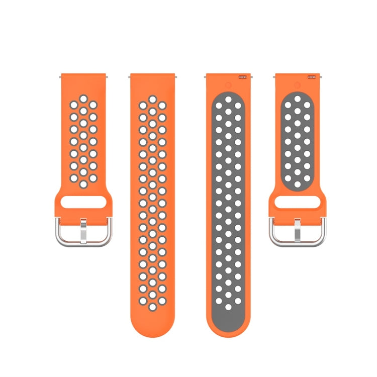 20mm Clasp Two Color Sport Wrist Strap Watchband, For Huawei Watch GT2 42MM, For Galaxy Watch Active2 / Active