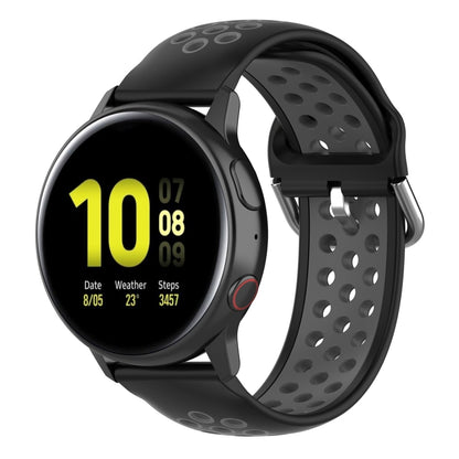 20mm Clasp Two Color Sport Wrist Strap Watchband, For Huawei Watch GT2 42MM, For Galaxy Watch Active2 / Active