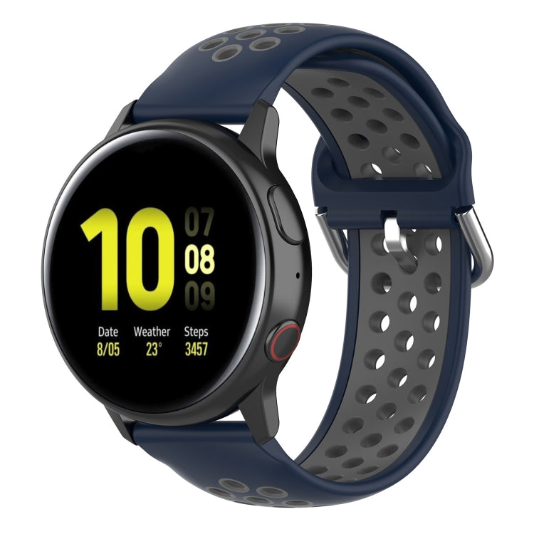 20mm Clasp Two Color Sport Wrist Strap Watchband, For Huawei Watch GT2 42MM, For Galaxy Watch Active2 / Active