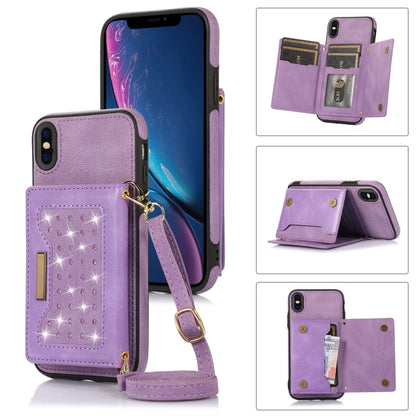Three-fold RFID Leather Phone Case with Lanyard, For iPhone XS, For iPhone XS Max, For Samsung Galaxy A12, For Samsung Galaxy A13 4G/A13 5G, For Samsung Galaxy A51 4G, For Samsung Galaxy A53 5G, For Samsung Galaxy A52 5G/A52s 5G                        ...