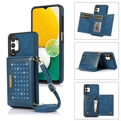 Three-fold RFID Leather Phone Case with Lanyard, For iPhone XS, For iPhone XS Max, For Samsung Galaxy A12, For Samsung Galaxy A13 4G/A13 5G, For Samsung Galaxy A51 4G, For Samsung Galaxy A53 5G, For Samsung Galaxy A52 5G/A52s 5G                        ...