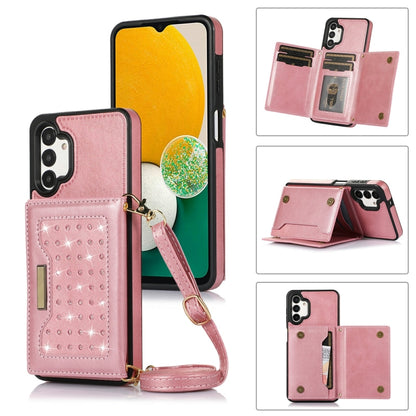 Three-fold RFID Leather Phone Case with Lanyard, For iPhone XS, For iPhone XS Max, For Samsung Galaxy A12, For Samsung Galaxy A13 4G/A13 5G, For Samsung Galaxy A51 4G, For Samsung Galaxy A53 5G, For Samsung Galaxy A52 5G/A52s 5G                        ...