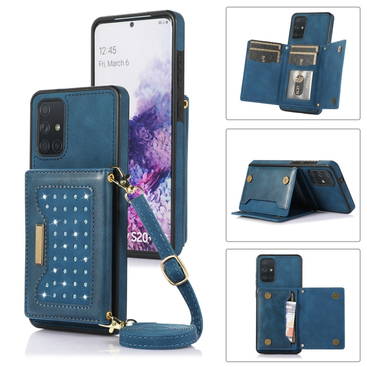 Three-fold RFID Leather Phone Case with Lanyard, For iPhone XS, For iPhone XS Max, For Samsung Galaxy A12, For Samsung Galaxy A13 4G/A13 5G, For Samsung Galaxy A51 4G, For Samsung Galaxy A53 5G, For Samsung Galaxy A52 5G/A52s 5G                        ...
