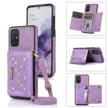 Three-fold RFID Leather Phone Case with Lanyard, For iPhone XS, For iPhone XS Max, For Samsung Galaxy A12, For Samsung Galaxy A13 4G/A13 5G, For Samsung Galaxy A51 4G, For Samsung Galaxy A53 5G, For Samsung Galaxy A52 5G/A52s 5G                        ...