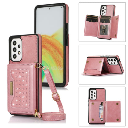 Three-fold RFID Leather Phone Case with Lanyard, For iPhone XS, For iPhone XS Max, For Samsung Galaxy A12, For Samsung Galaxy A13 4G/A13 5G, For Samsung Galaxy A51 4G, For Samsung Galaxy A53 5G, For Samsung Galaxy A52 5G/A52s 5G                        ...