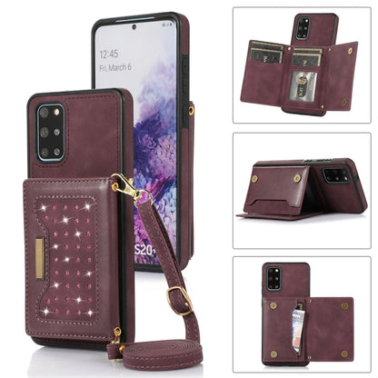 Three-fold RFID Leather Phone Case with Lanyard, For Samsung Galaxy Note20 Ultra, For Samsung Galaxy S20, For Samsung Galaxy S20+, For Samsung Galaxy S20 FE, For Samsung Galaxy S21, For Samsung Galaxy S22, For Samsung Galaxy S21 Ultra                  ...