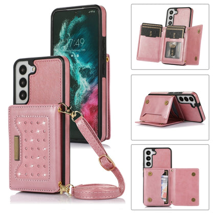 Three-fold RFID Leather Phone Case with Lanyard, For Samsung Galaxy Note20 Ultra, For Samsung Galaxy S20, For Samsung Galaxy S20+, For Samsung Galaxy S20 FE, For Samsung Galaxy S21, For Samsung Galaxy S22, For Samsung Galaxy S21 Ultra                  ...