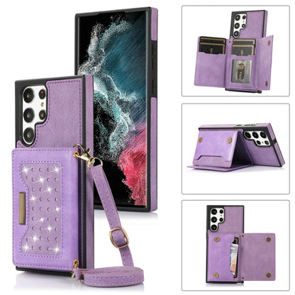 Three-fold RFID Leather Phone Case with Lanyard, For Samsung Galaxy S21 FE, For Samsung Galaxy S22 Ultra, For iPhone 12 Pro