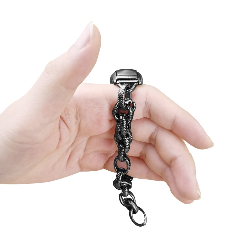 Corrugated Twist Chain Metal Watch Band, For Xiaomi Mi Band 3 / 4, For Xiaomi Mi Band 5 / 6, For Xiaomi Mi Band 7