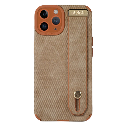 Wrist Strap TPU Leather Phone Case, For iPhone 11 Pro Max, For iPhone 14