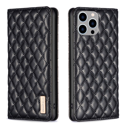 Diamond Lattice Magnetic Leather Flip Phone Case, For iPhone 14 Pro Max, For iPhone 14 Pro, For iPhone 14 Plus, For iPhone 14, For iPhone 13 Pro Max, For iPhone 13 Pro, For iPhone 13, For iPhone 12 Pro Max
