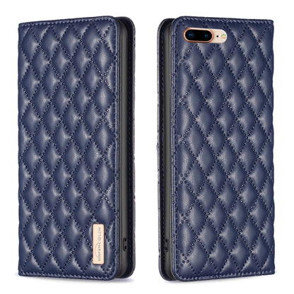 Diamond Lattice Magnetic Leather Flip Phone Case, For iPhone 8 Plus / 7 Plus