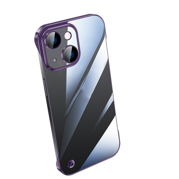 Electroplating Frameless Clear PC Phone Case, For iPhone 14, For iPhone 14 Plus, For iPhone 14 Pro, For iPhone 14 Pro Max, For iPhone 13, For iPhone 13 Pro