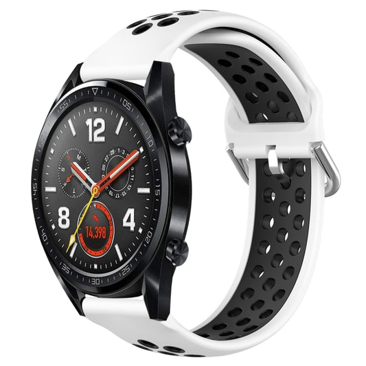 22mm Clasp Two Color Sport Wrist Strap Watchband, For Huawei Watch GT 46mm / 42mm, For Huawei Honor Magic Watch 2 46mm, For Xiaomi Watch Color